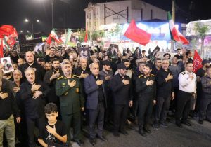 عزاداری جاماندگان قائد شهید از پیادهراه تا گلزار شهدای رشت