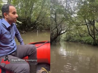 قایقسواری شهردار رشت برای احیای زرجوب؛ ۷ کیلومتر از مسیر بررسی شد